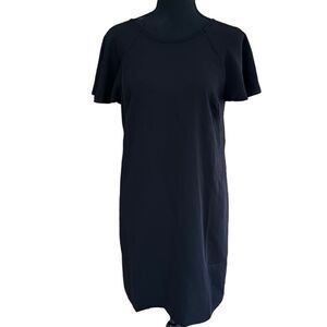 New with tags Ann Taylor Petite black flutter sleeved/ back dress size SP